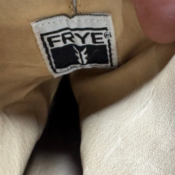 Vintage Frye Leather Pointed Toe Western Ankle Boots Brown size 6.5 - Picture 12 of 13